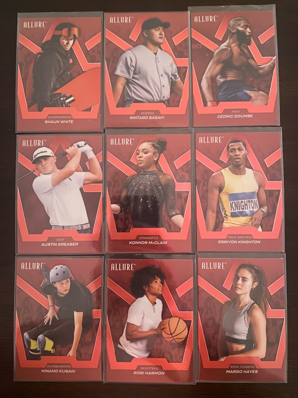 2025 Allure Goodwin Champions Red Rainbow Lot (9 Cards)